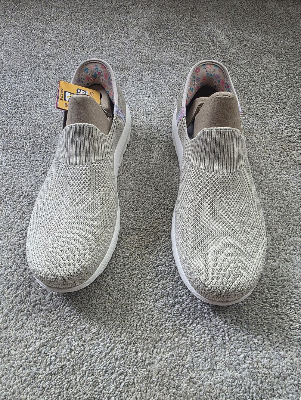 Skechers Hands Free Slip-Ins Go Walk Travel Krystina Taupe Wide Fit 9.5